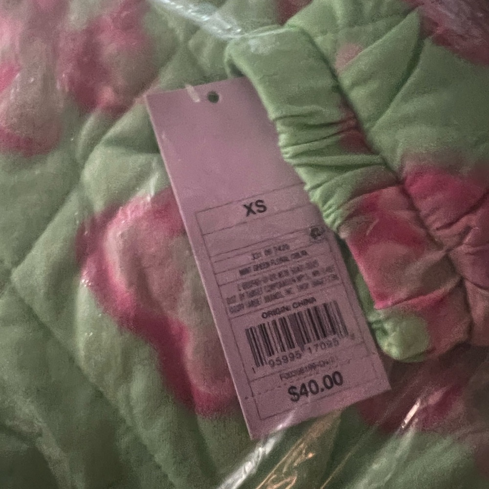Unisex Wild Fable Green and Pink Floral Bomber Jacket Size xs, small 2X(XXL) NWT - Picture 8 of 9